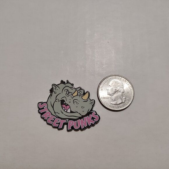 Teenage Mutant Ninja Turtles Rocksteady Street Punks Enamel Pin Official Badge - Picture 2 of 5
